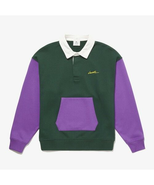 セール】 LACOSTE L!VE スウェットラガーシャツ （スウェット