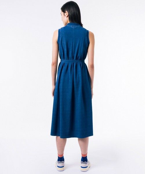 インディゴノースリーブポロドレス / マキシ丈 （ミニ丈・ひざ丈