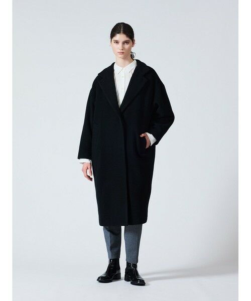 セール】 mizuiro ind ウールブレンドスタンドカラーコート （その他