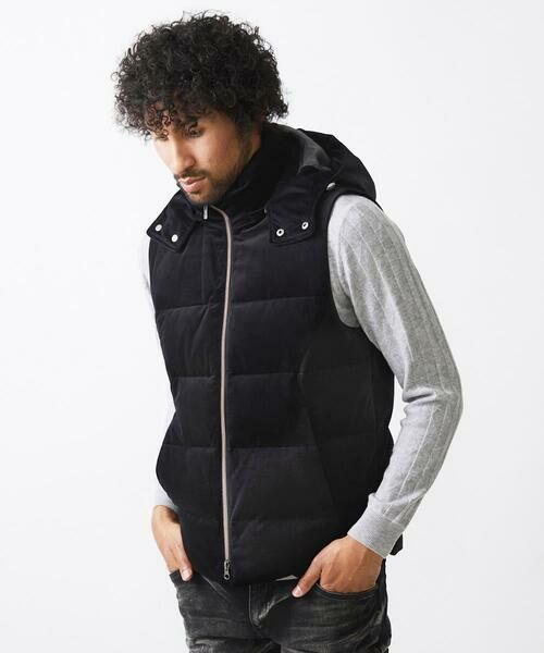 セール】 トリコットベロアダウンベスト セットアップ （ダウン