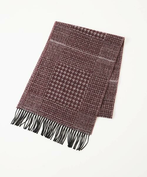 グレンチェック柄ウールマフラー （マフラー・ショール・スヌード