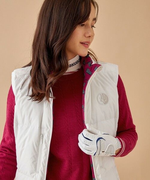 セール】 【WOMEN】【撥水・ストレッチ】リバーシブル ダウンベスト