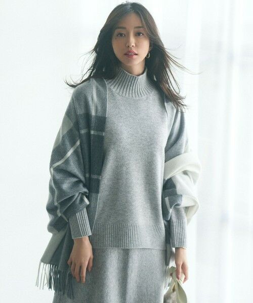 カシミヤ チェック柄 ストール （マフラー・ショール・スヌード