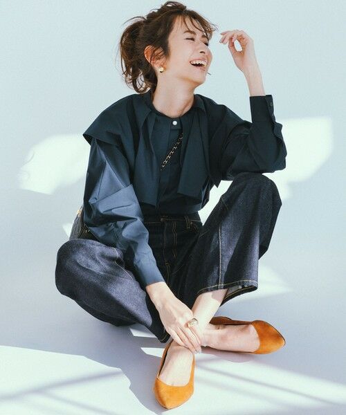 セール】 【CLASSY.6月号掲載/洗える】23区DENIM コクーンシルエット