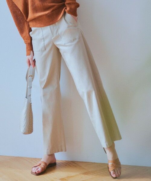 セール】 【Oggi4月号掲載/洗える】スラブツイルストレッチ ベイカー