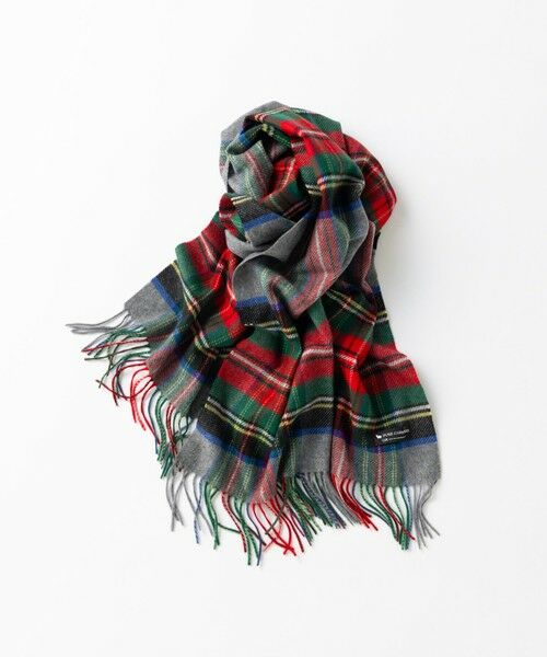 カシミヤ チェック ストール （マフラー・ショール・スヌード