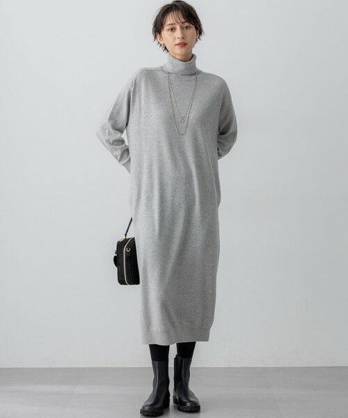 セール】 【洗える】カシミヤブレンド タートルネック ニット