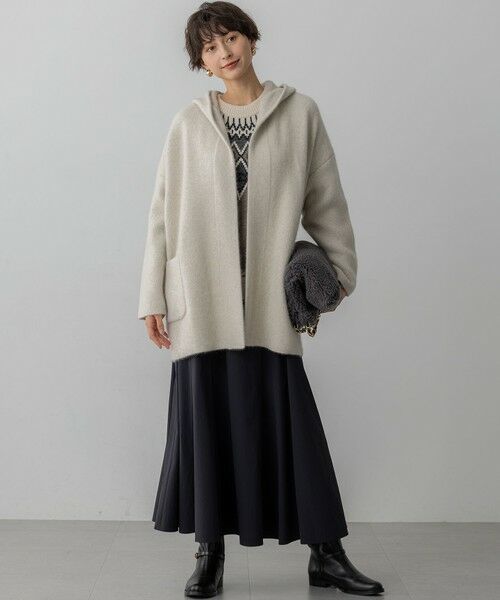 セール】 【洗える】ラクーンブレンドダブルフェイス フーディー