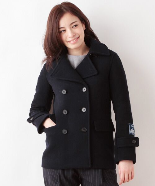 セール】 HAMILTON LAMBSWOOL メルトンPコート （ブルゾン）｜SHIPS