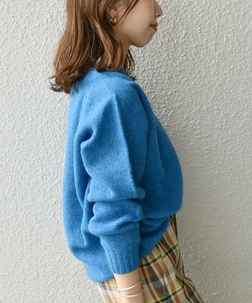 SHIPS any別注】Harley of Scotland: シェットランド クルーネック