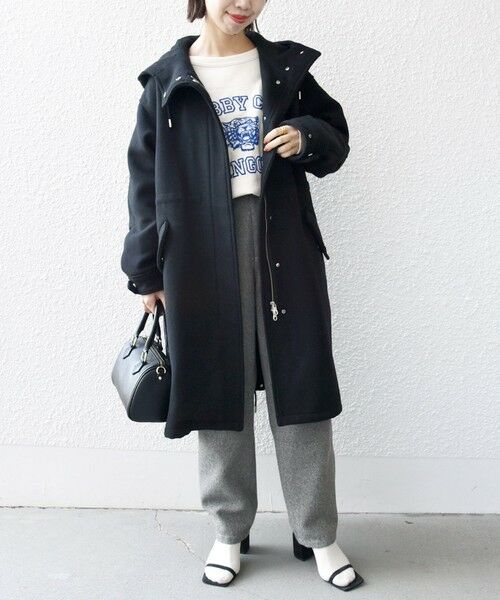 セール】 SHIPS any: メルトン ウール ミックス M-51 モッズ コート