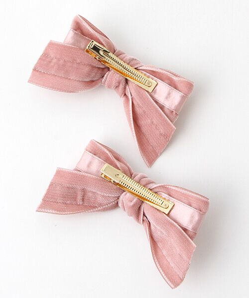 PINK HOUSE×misako&erinko】 ロゴ入りベルベットリボンクリップセット