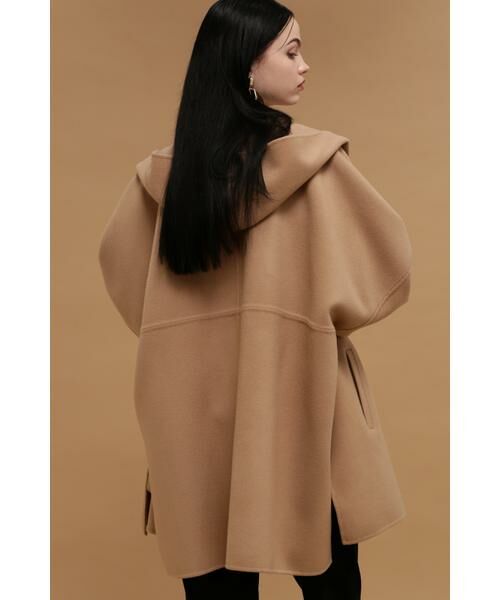 セール】 ウールリバーフードショートコート （アウター）｜PINKY