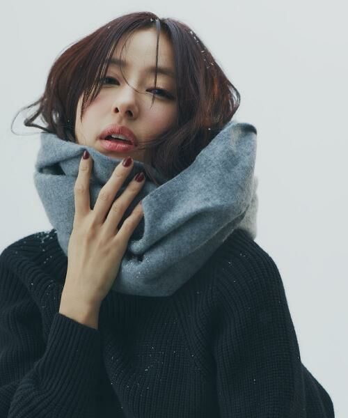 カシミヤ100%ボリュームストール （マフラー・ショール・スヌード