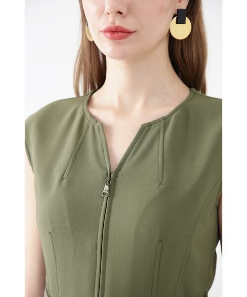 ◇2WAYオックスジップワンピース （ミニ丈・ひざ丈ワンピース