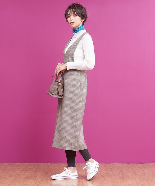 セール】 チェックジャンパースカート （ワンピース）｜Rouge vif la