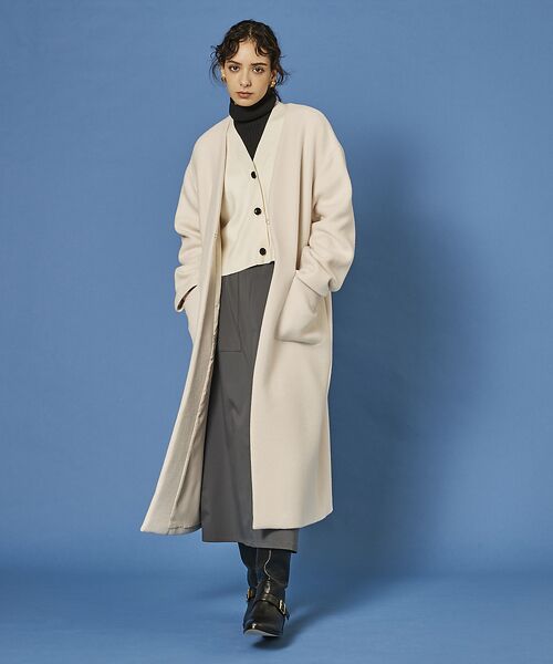 セール】 ノーカラー ロングコート （アウター）｜Rouge vif la cle