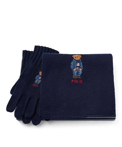 Polo ベア スカーフ & グローブ セット （マフラー・ショール