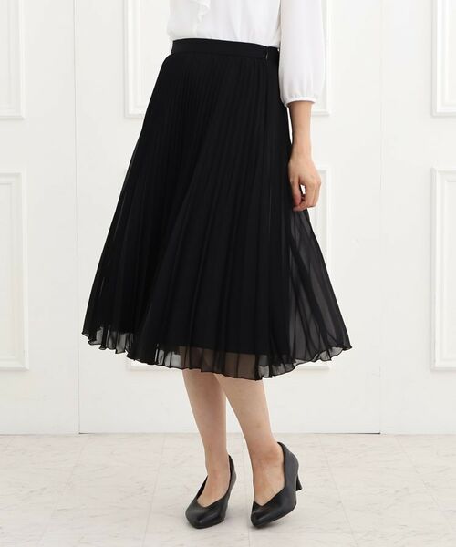 セール】 【フォーマル/洗える】シフォンジョーゼットプリーツスカート