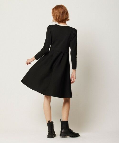 セール】 【洗える】BAR RIBBON KNIT DRESS ニットドレス （ミニ丈