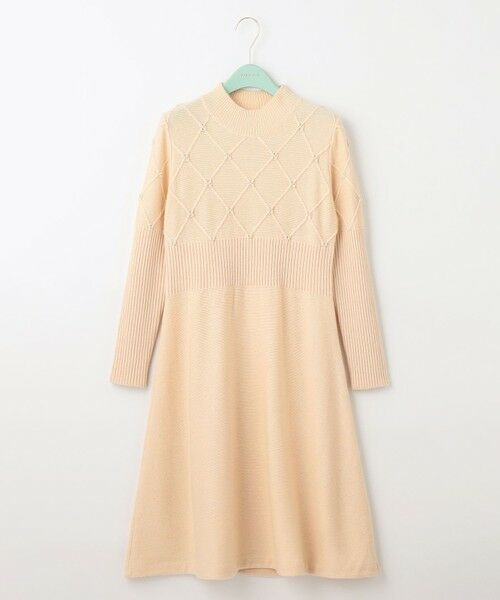 セール】 【洗える】PEARL BOUQUET KNITDRESS ニットドレス （ミニ丈