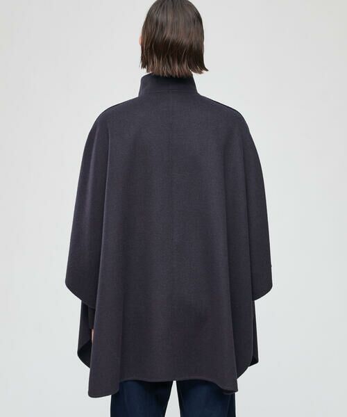 セール】 ライトダブルフェイスシャギー ハイネックポンチョ