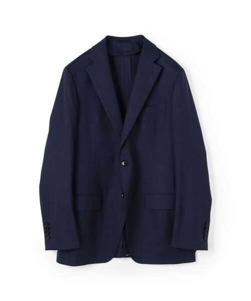 セール】 ウールシルクポリウレタン シングルブレステッド2Bジャケット