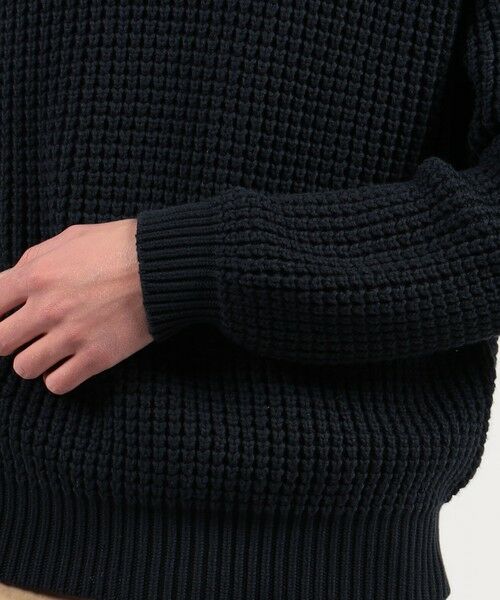 CABaN コットンカシミヤワッフル モックネックプルオーバー （ニット