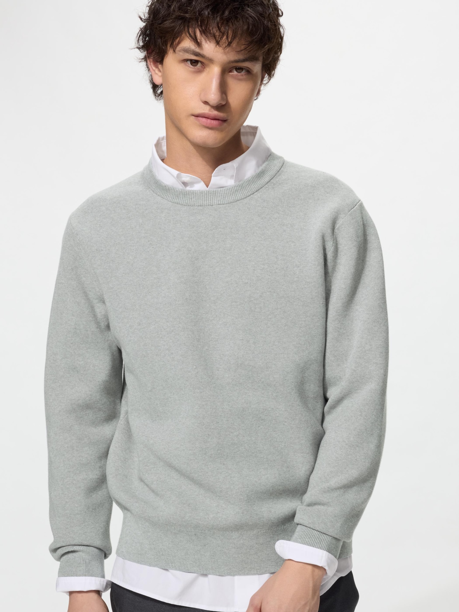 MEN ウォッシャブルミラノリブクルーネックセーター | UNIQLO UNIFORM