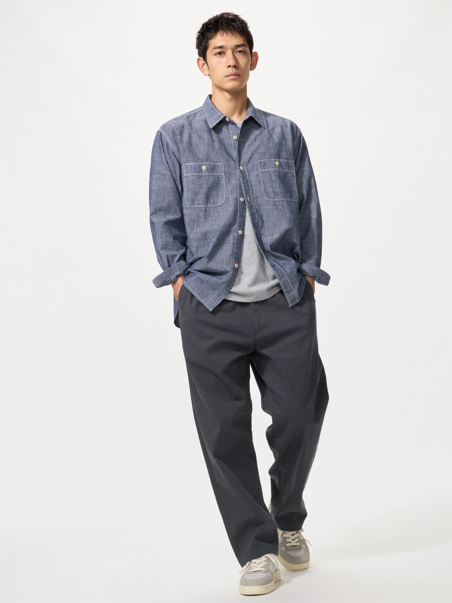 MEN ストレッチイージーアンクルパンツ | UNIQLO UNIFORM
