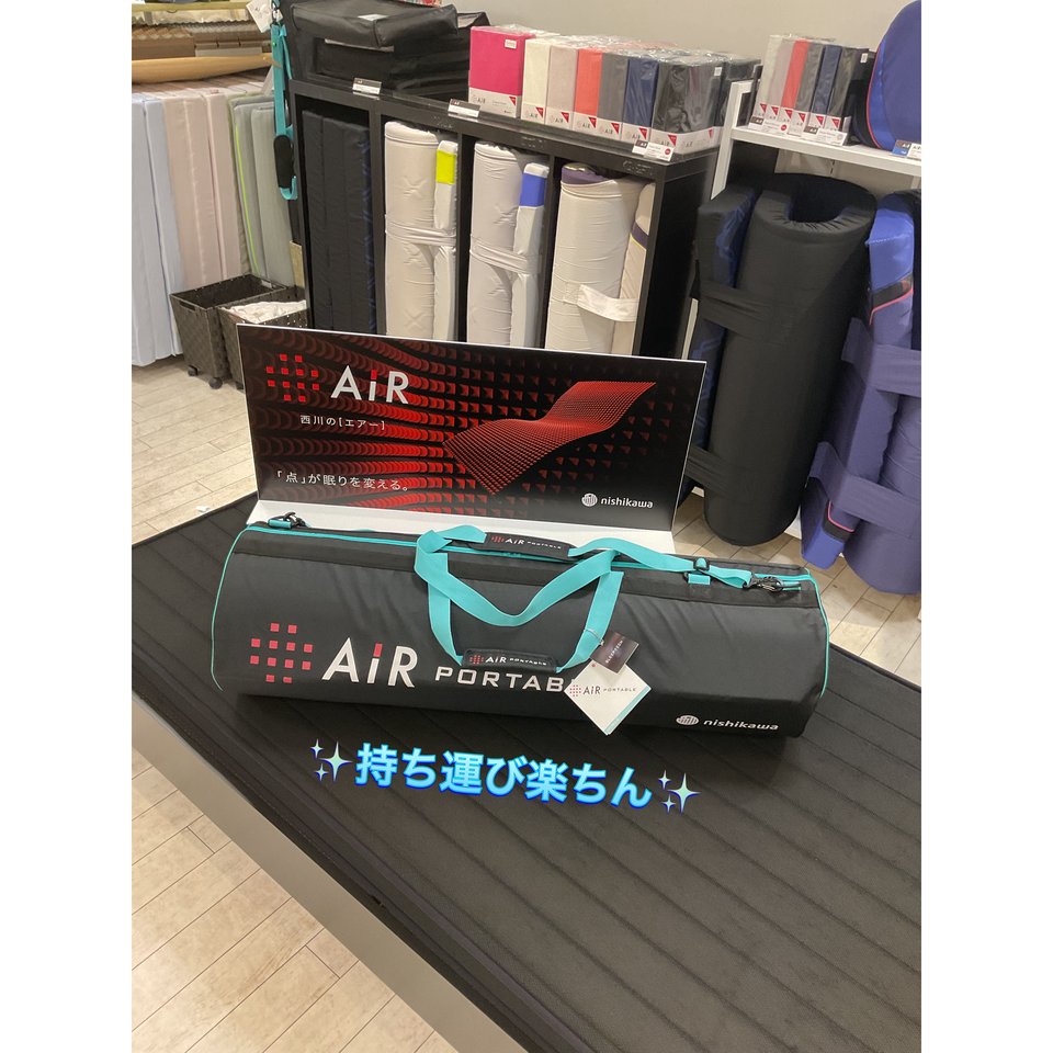 エアーポータブル］モバイルマット 3.5×97×195cm マルチ 表地