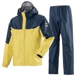 ミズノBergtech XL レインウェア ネイビー/イエロー