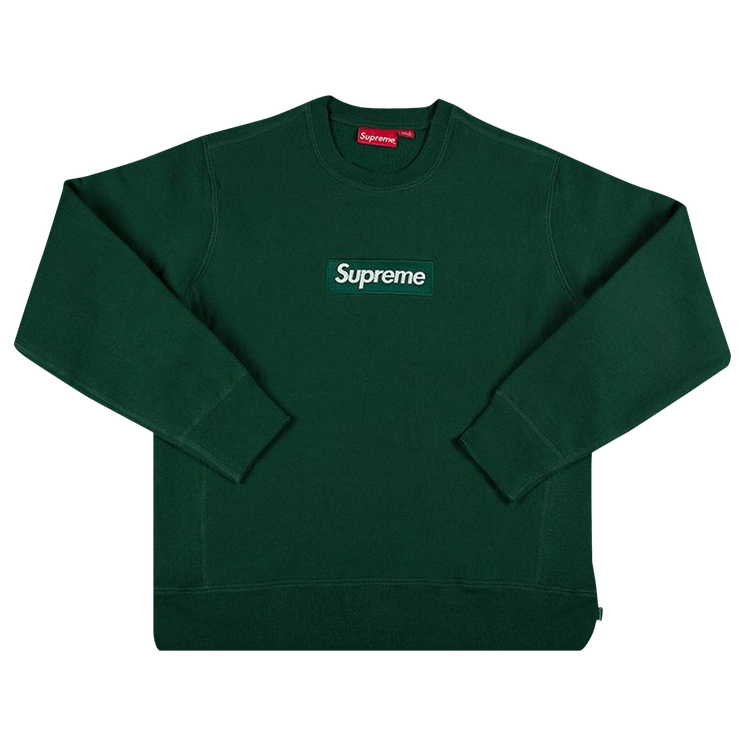 Buy Supreme Box Logo Crewneck 'Dark Green' - FW18SW26 DARK GREEN