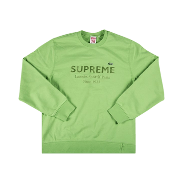 Buy Supreme x Lacoste Crewneck 'Green' - SS18SW4 GREEN | GOAT