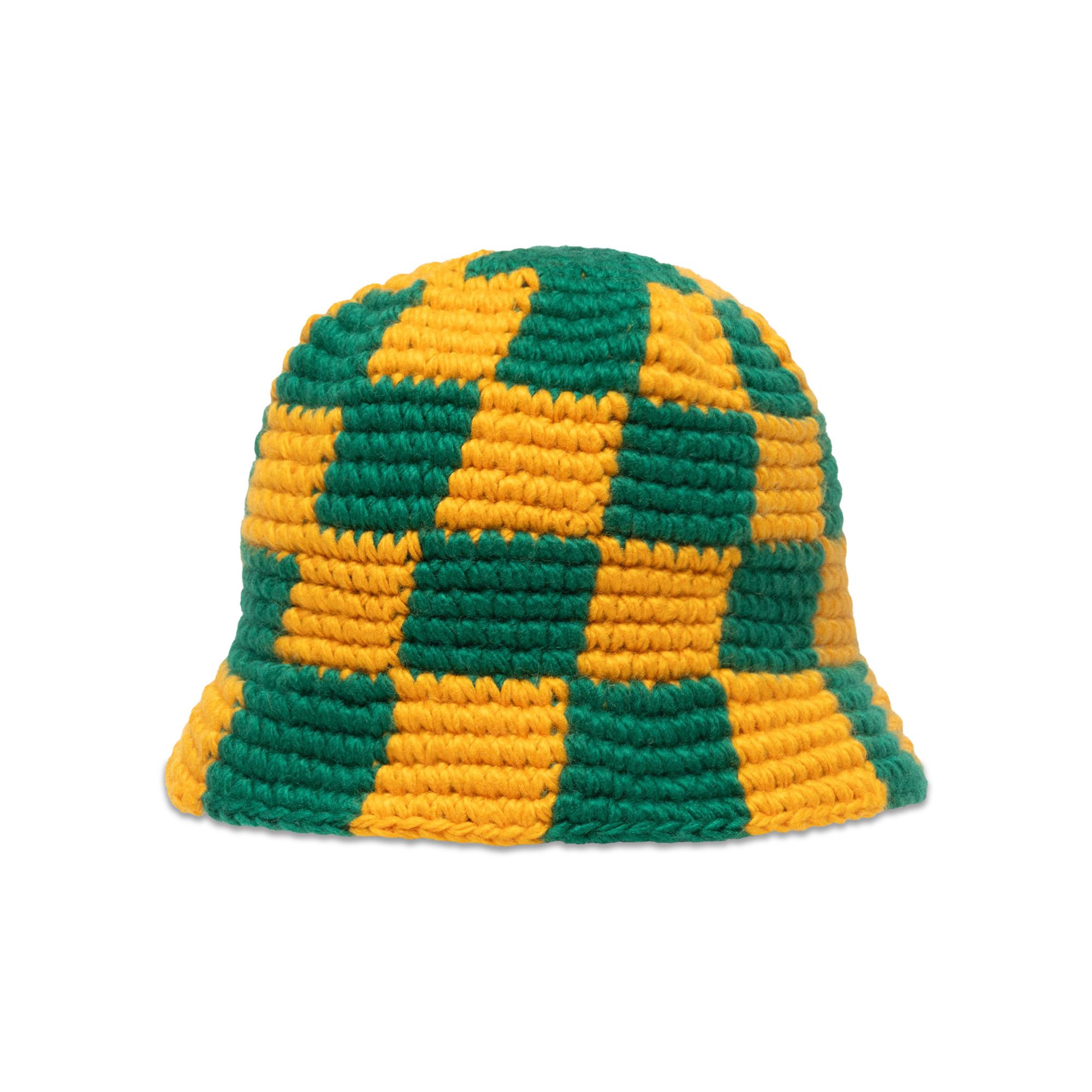 Buy Stussy Bucket Hat Checker Knit 'Evergreen' - 1321172 EVER | GOAT