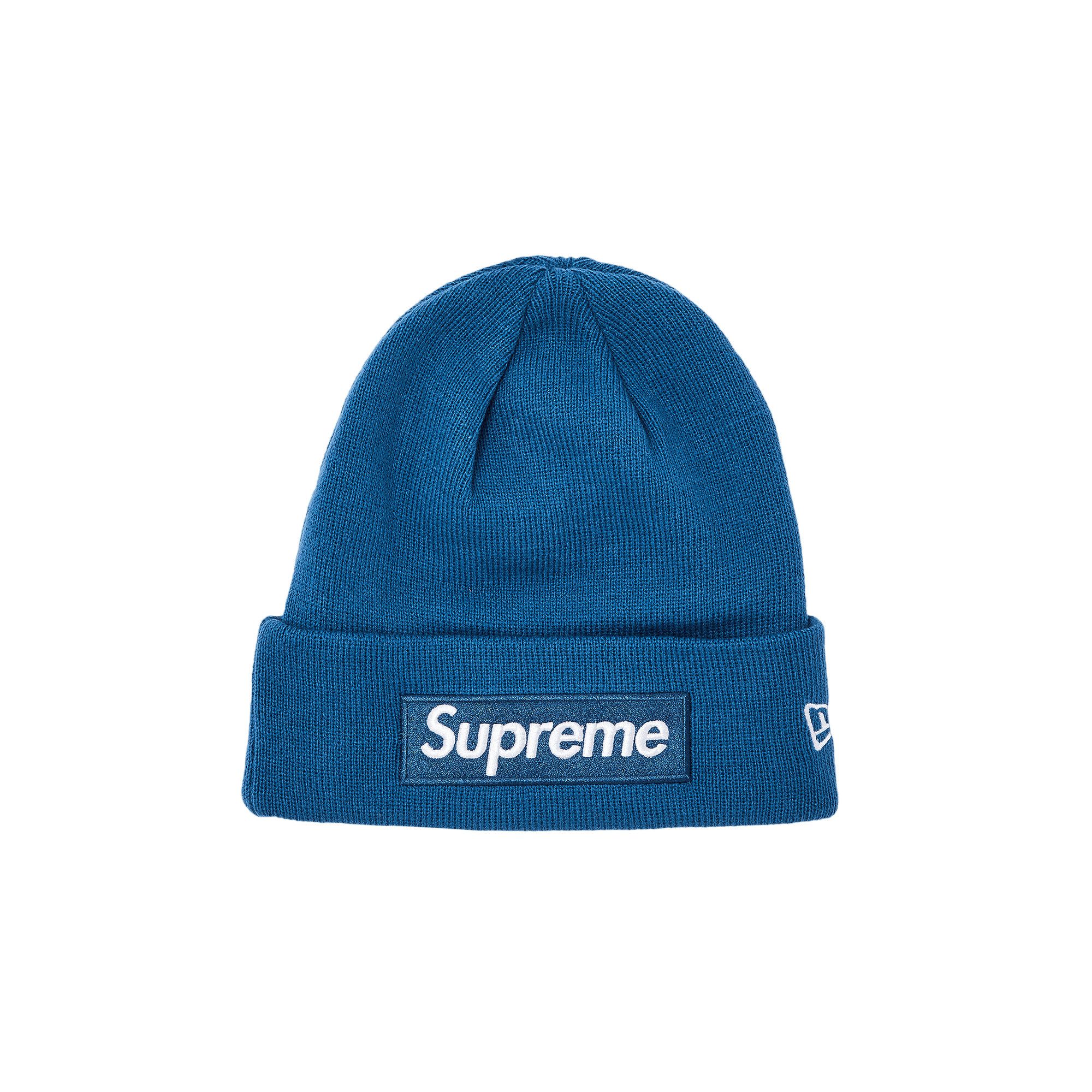 Buy Supreme x New Era Box Logo Beanie 'Blue' - FW23BN26 BLUE | GOAT