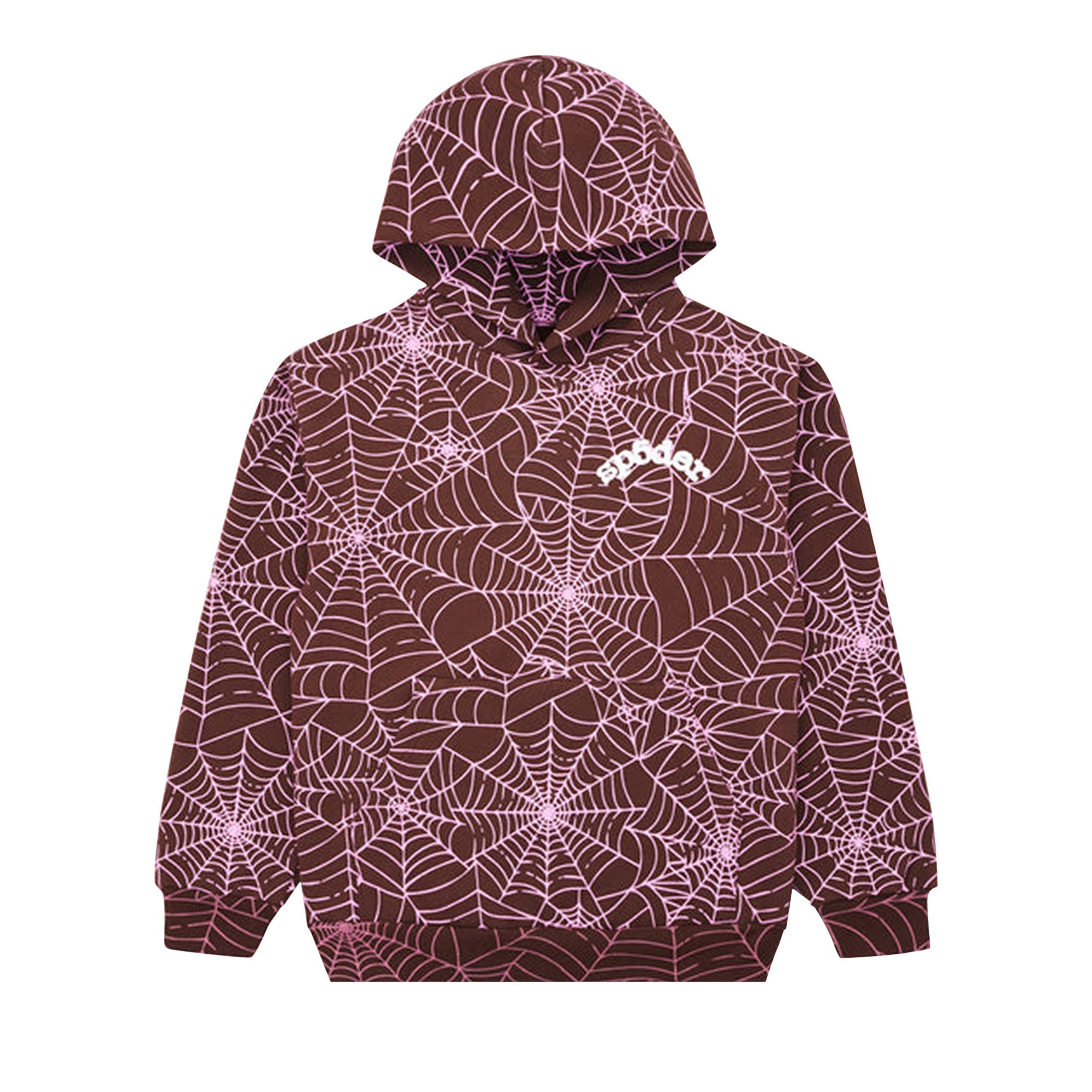 Buy Sp5der All Over Print Hoodie 'Brown' - SP5 AOP BPHD | GOAT