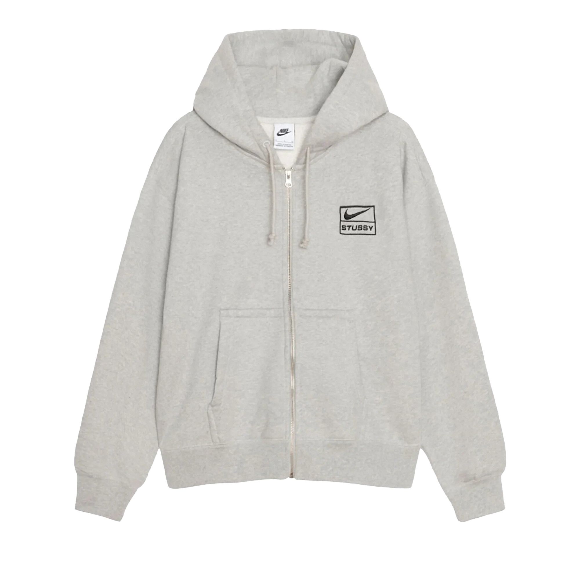 Buy Stussy x Nike Fleece Zip Up Hoodie (Asia Sizing) 'Grey