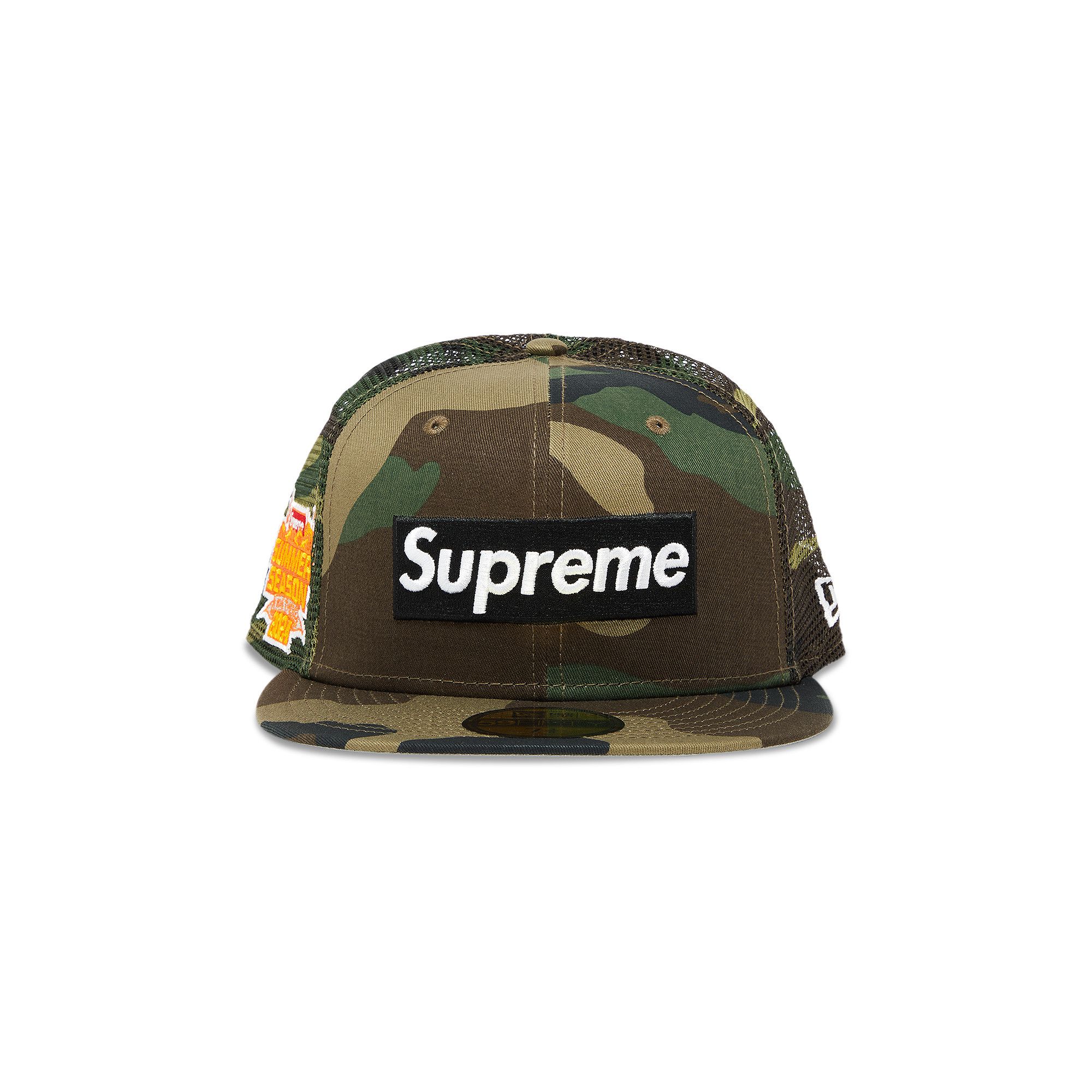 Buy Supreme Box Logo Mesh Back New Era 'Woodland Camo' - SS24H14