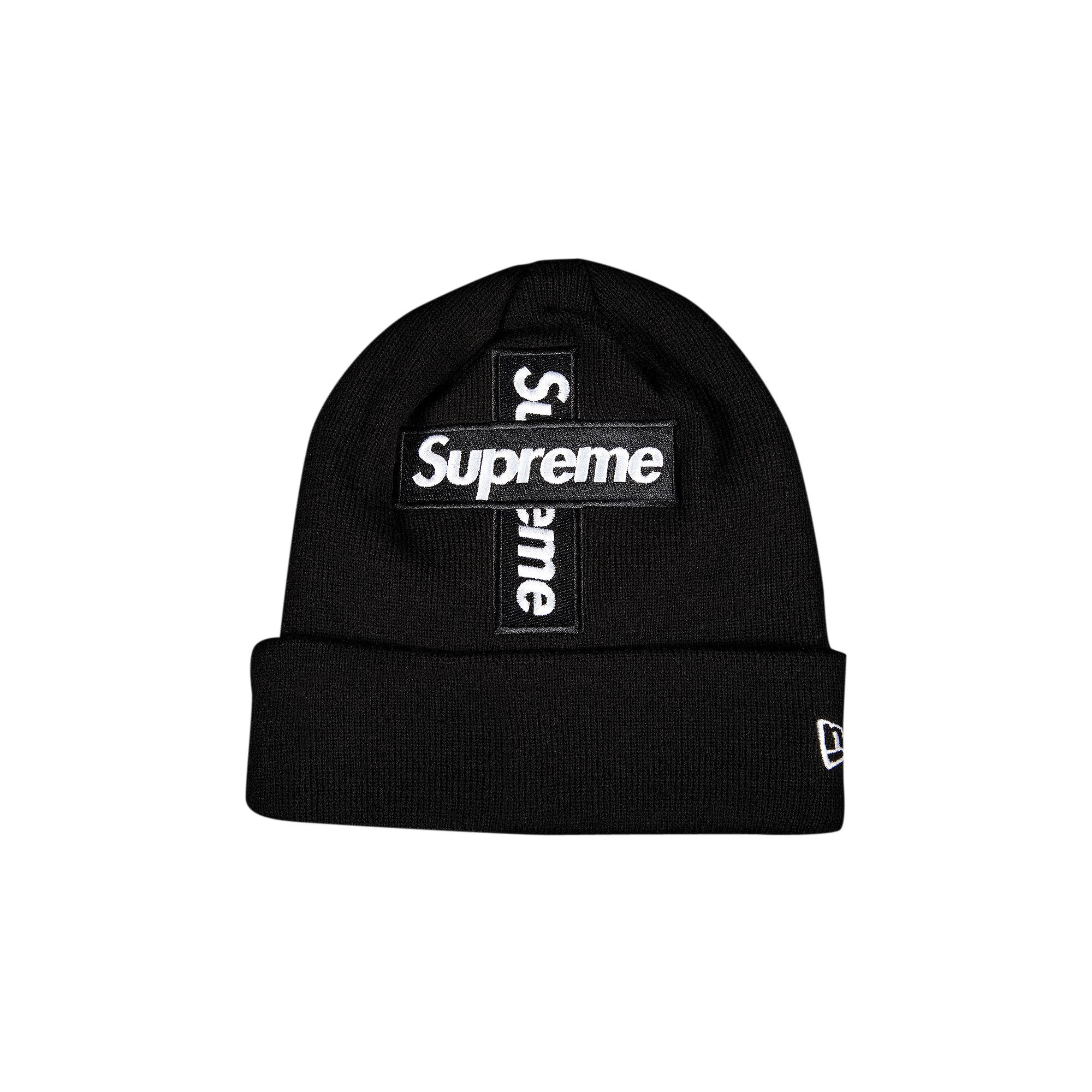 Buy Supreme x New Era Cross Box Logo Beanie 'Black' - FW20BN14