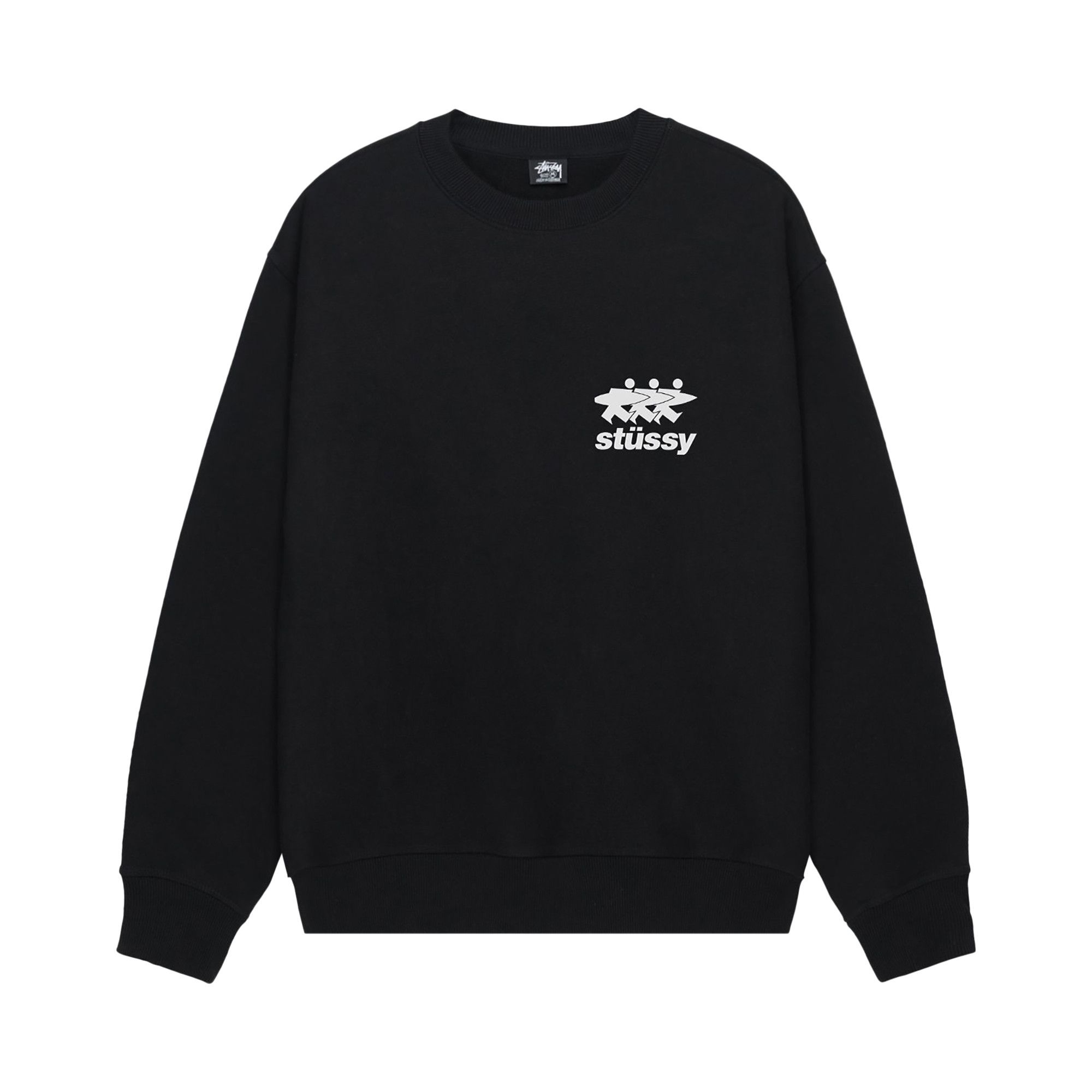 Buy Stussy Surfwalk Crew 'Black' - 1915063 BLAC | GOAT