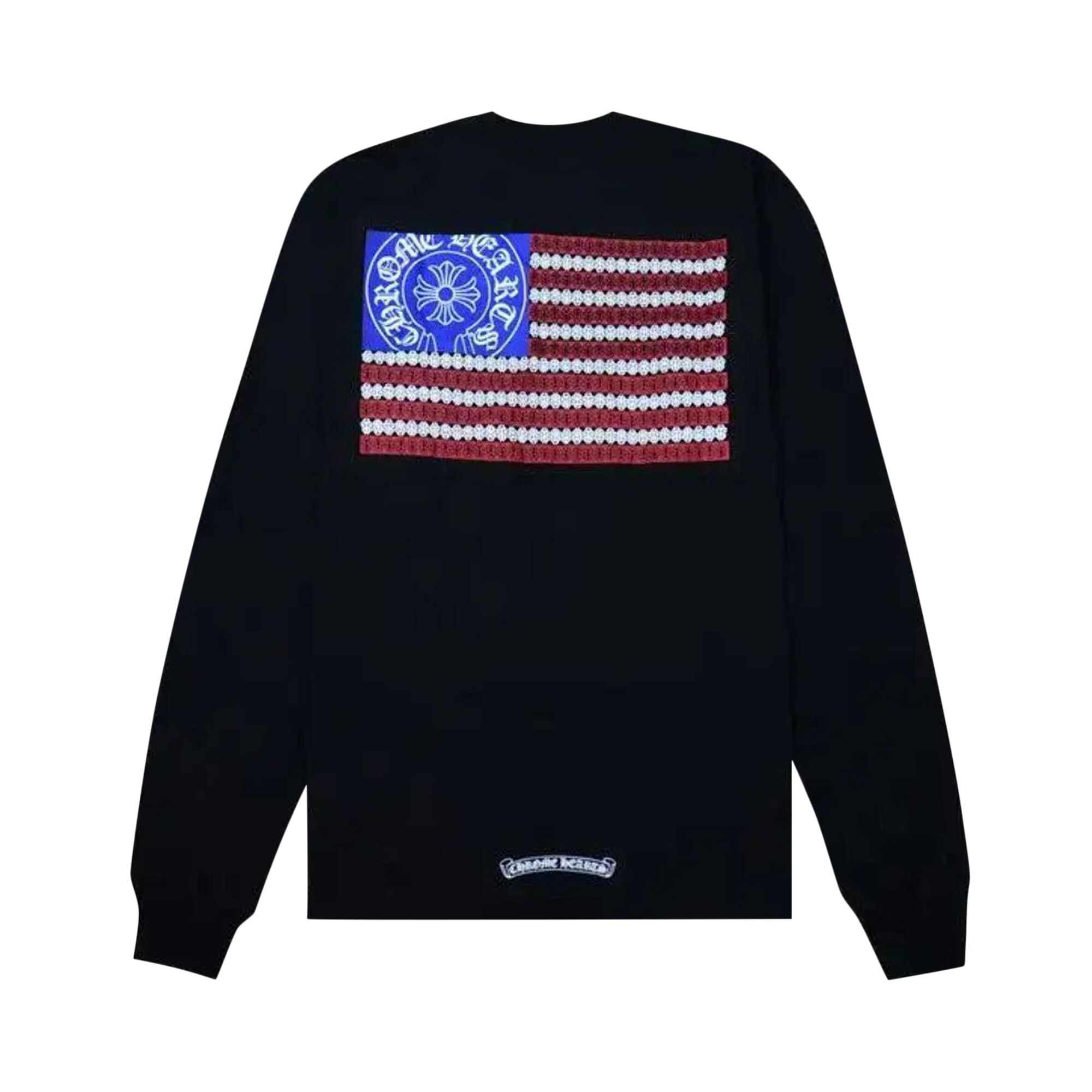 Buy Chrome Hearts USA Flag Pocket Long-Sleeve 'Black' - 1383