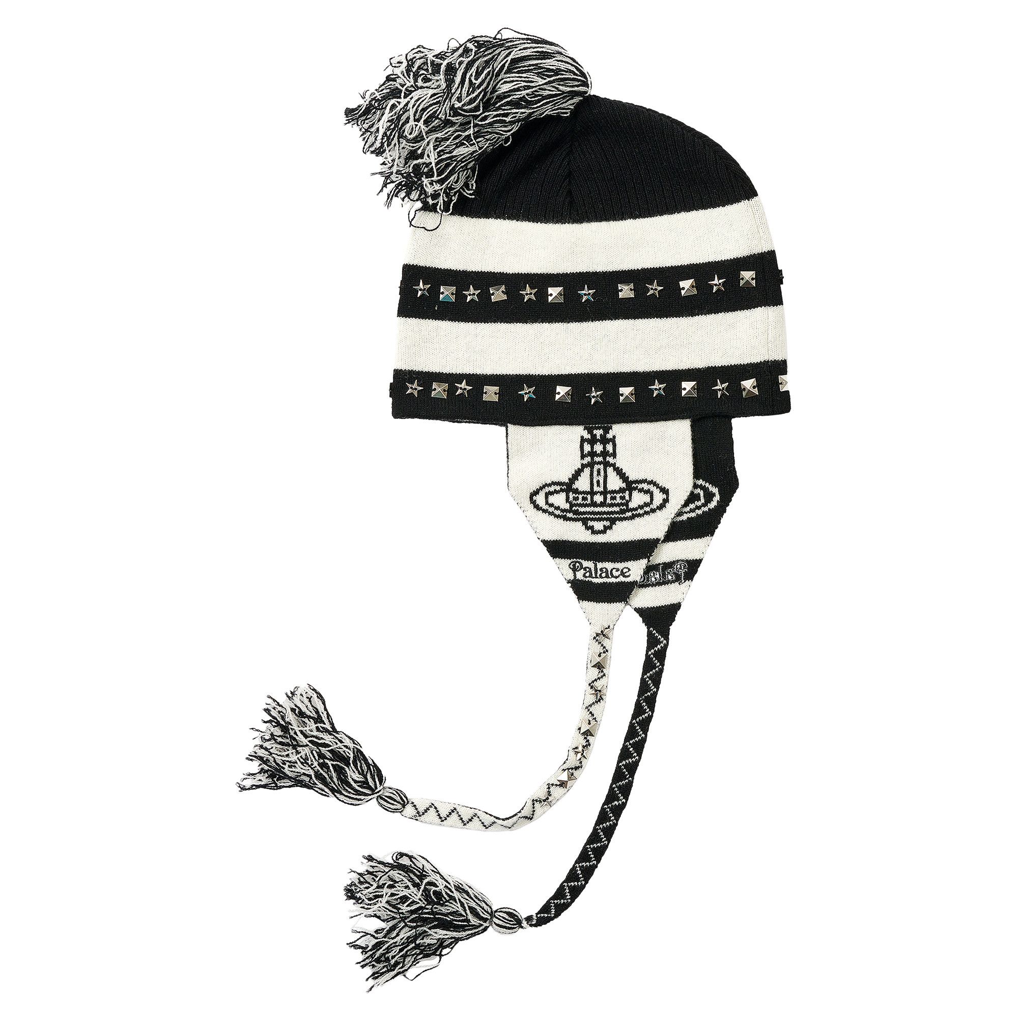 Buy Palace x Vivienne Westwood Orb Knit Earflap Beanie 'Black