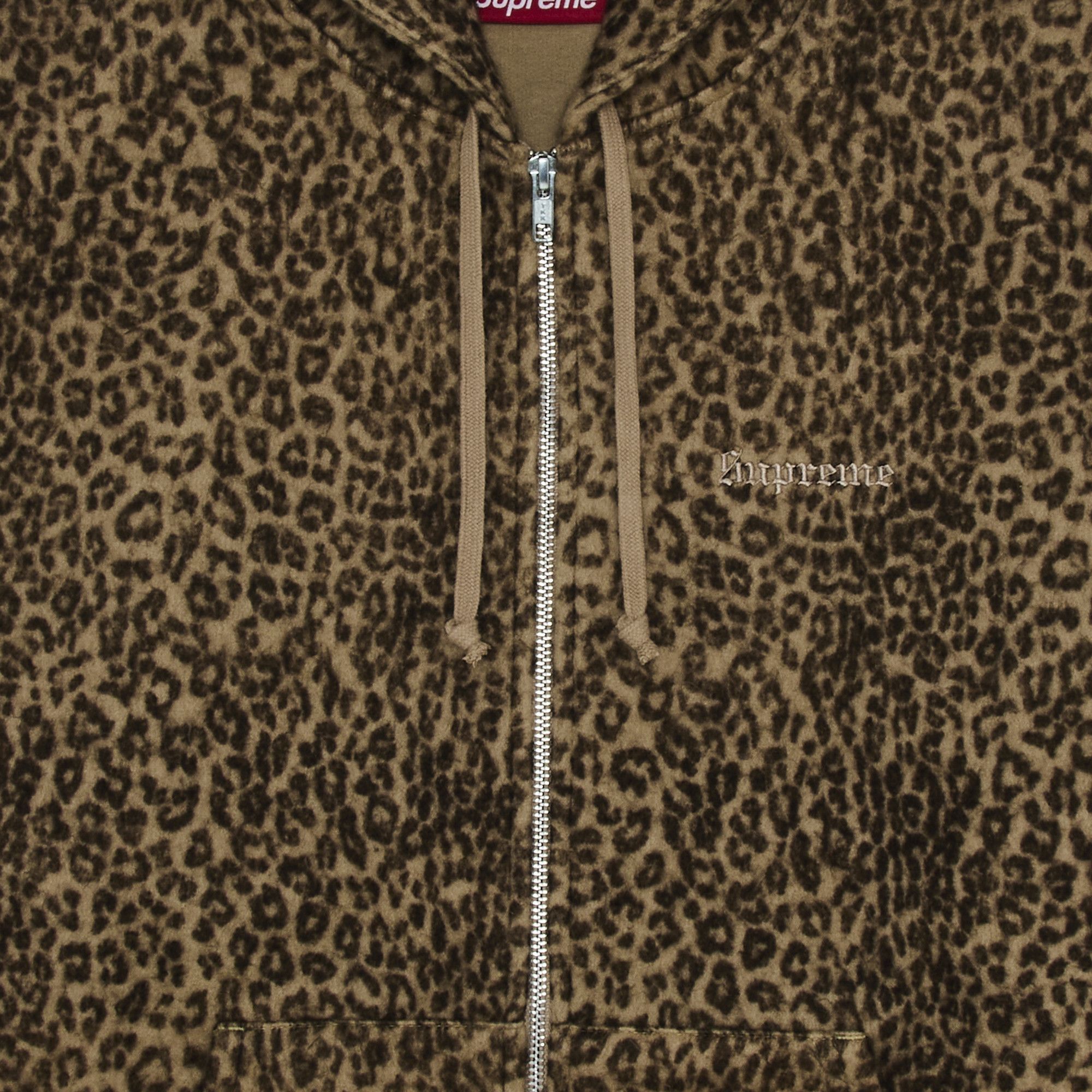 Buy Supreme Pilled Zip Up Hooded Sweatshirt 'Cheetah' - FW24SW3