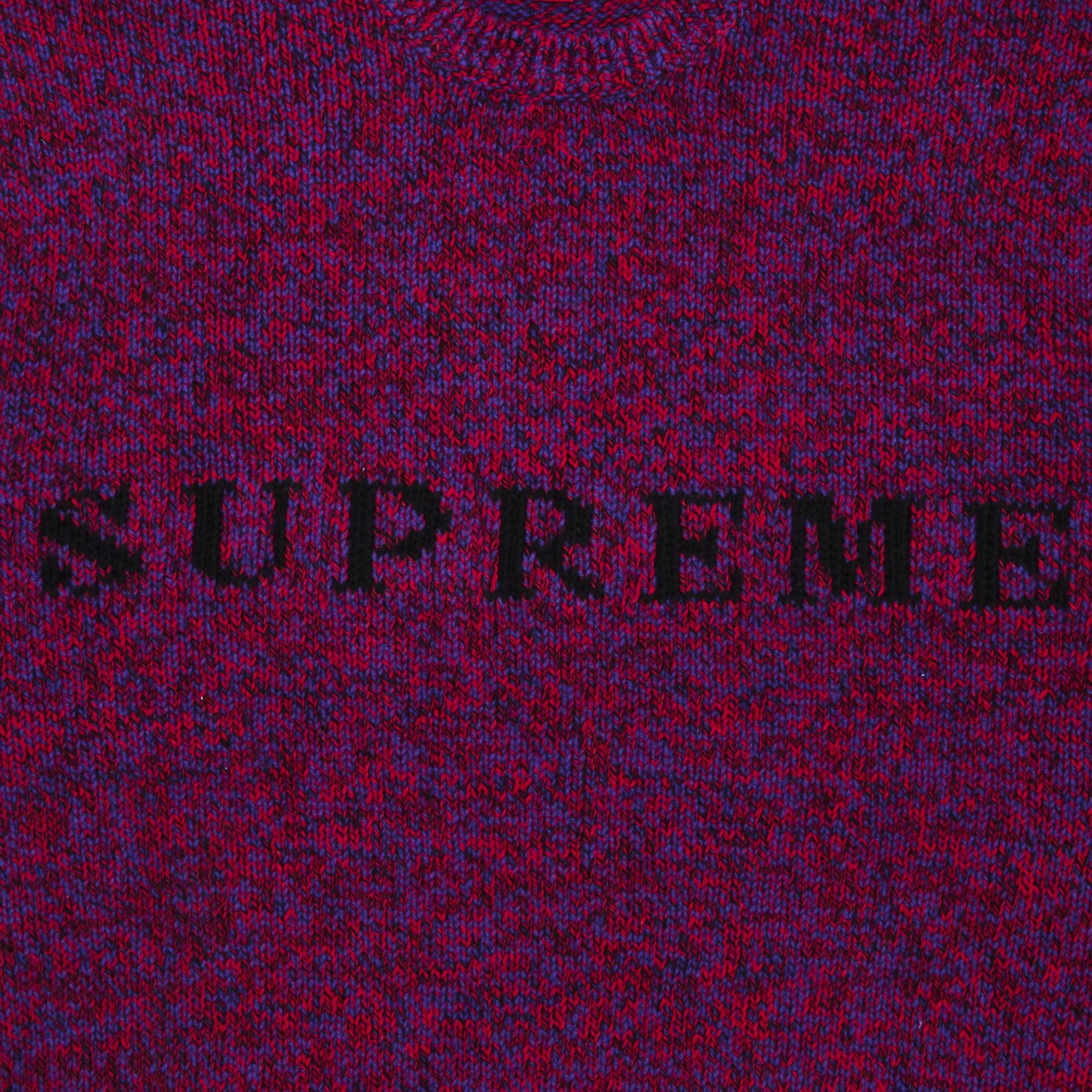 Buy Supreme Contrast Logo Sweater 'Red Mélange' - SS25SK24 RED