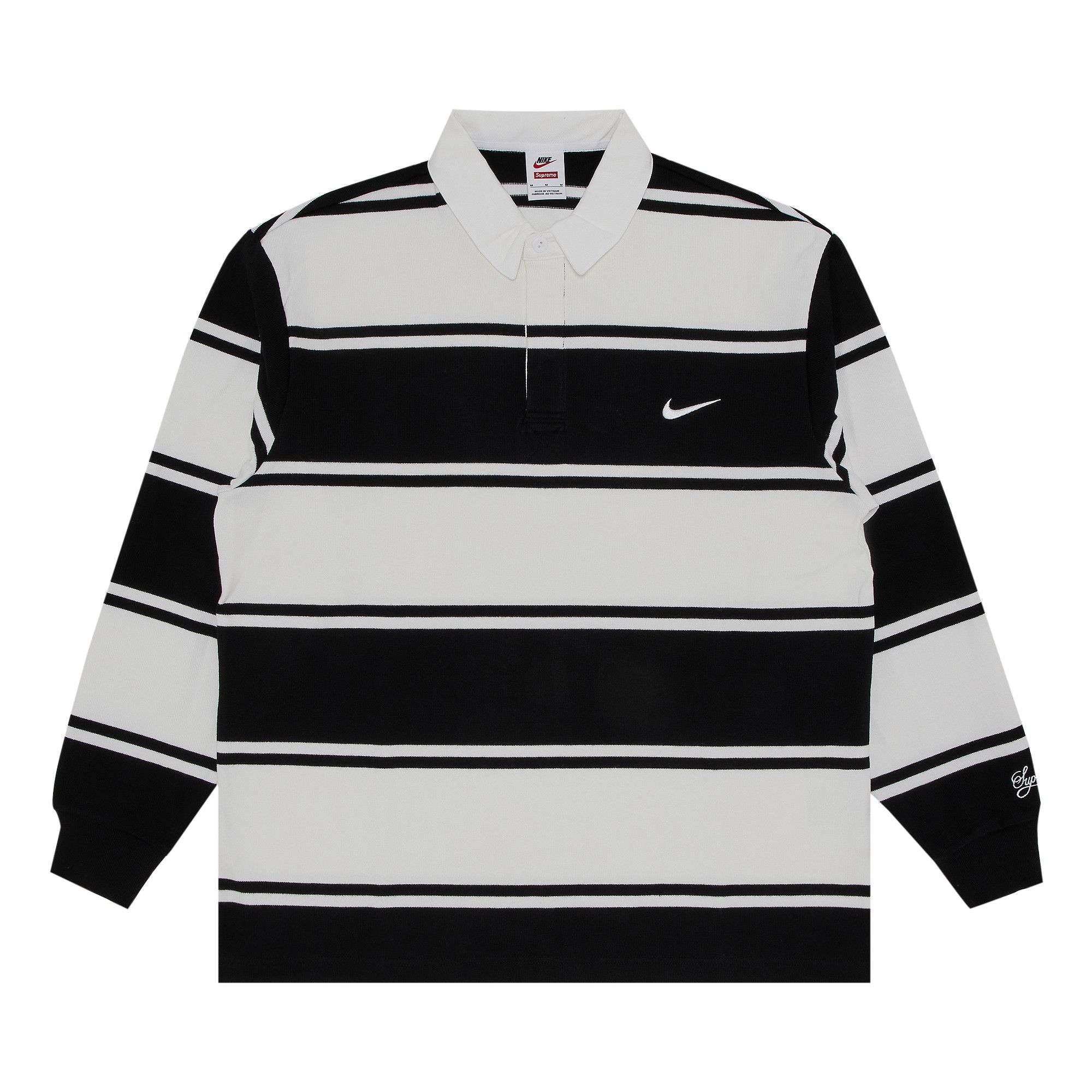 Buy Supreme x Nike Stripe Rugby 'Black' - SS25KN1 BLACK | GOAT DE