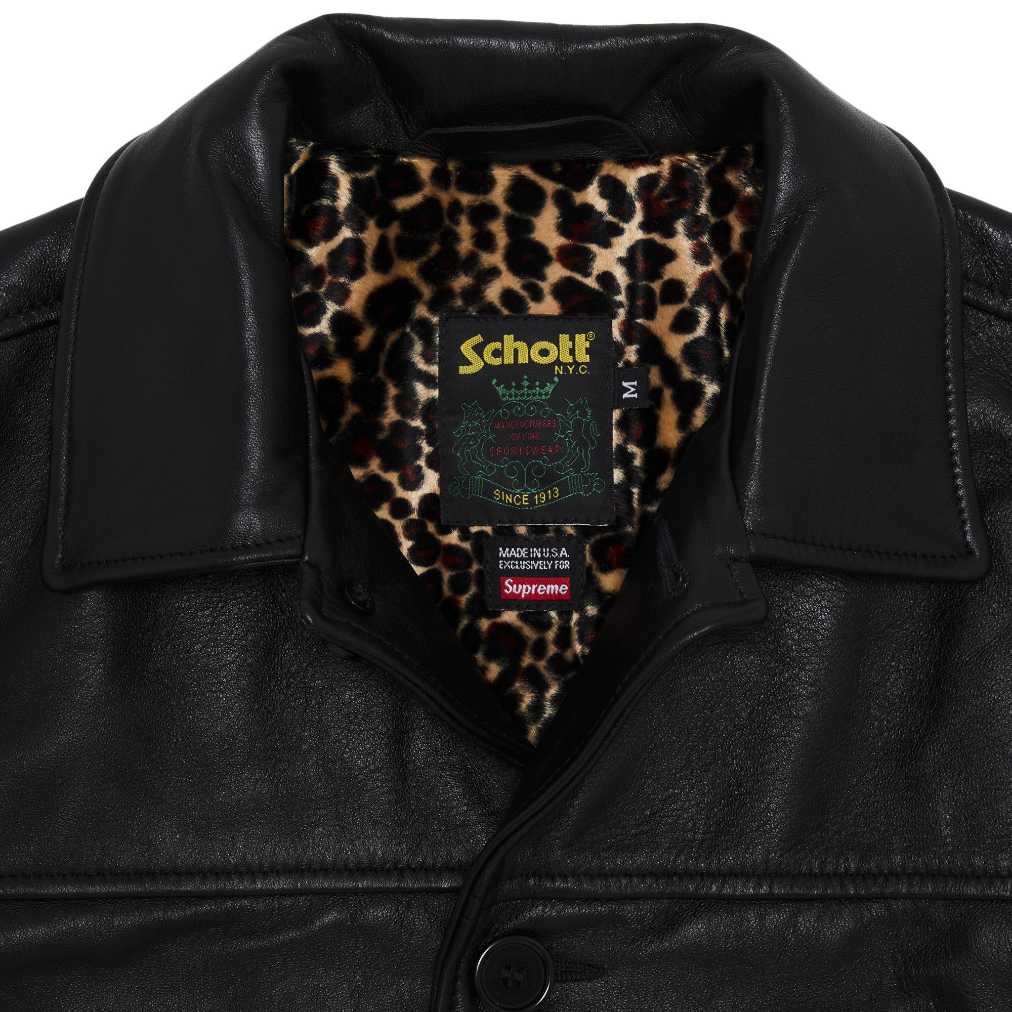 Buy Supreme x Schott Leather Car Coat 'Black' - SS25J80 BLACK | GOAT