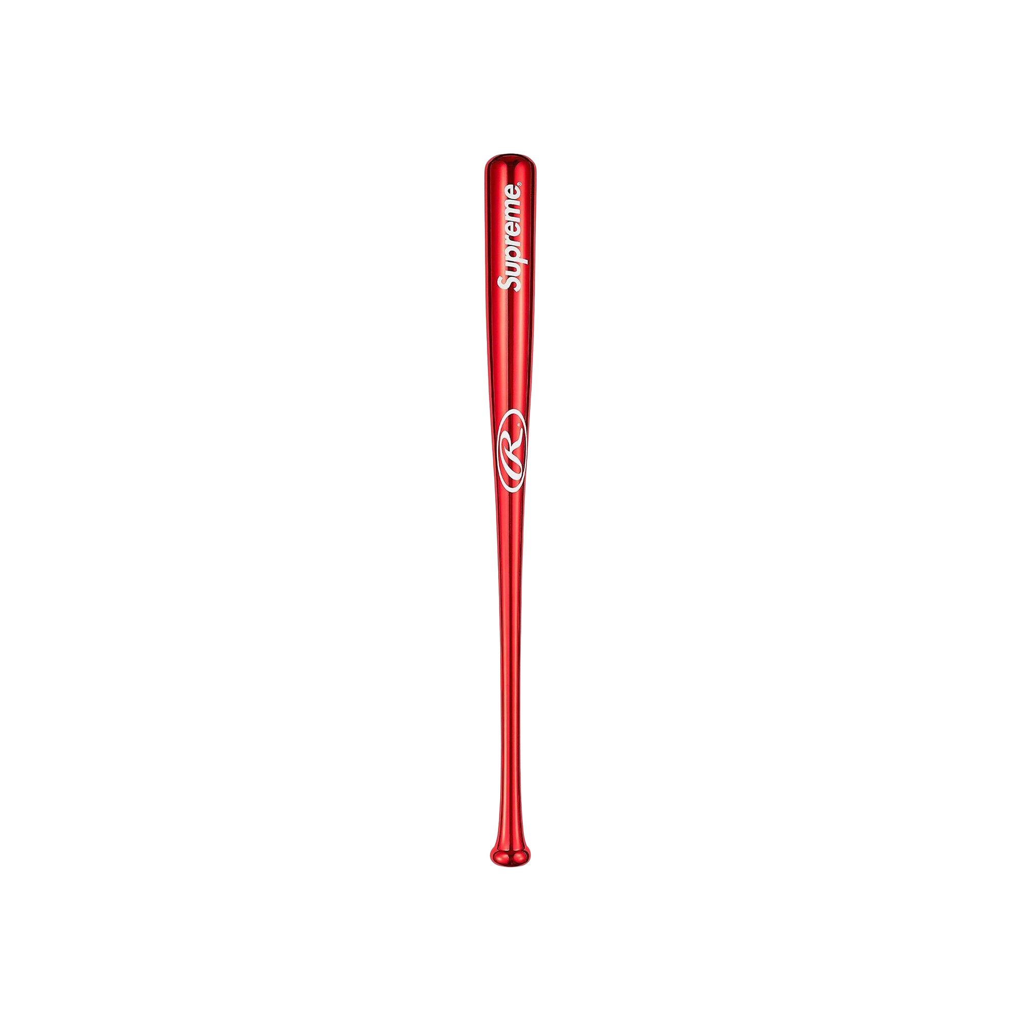 Buy Supreme x Rawlings Chrome Maple Wood Baseball Bat 'Red