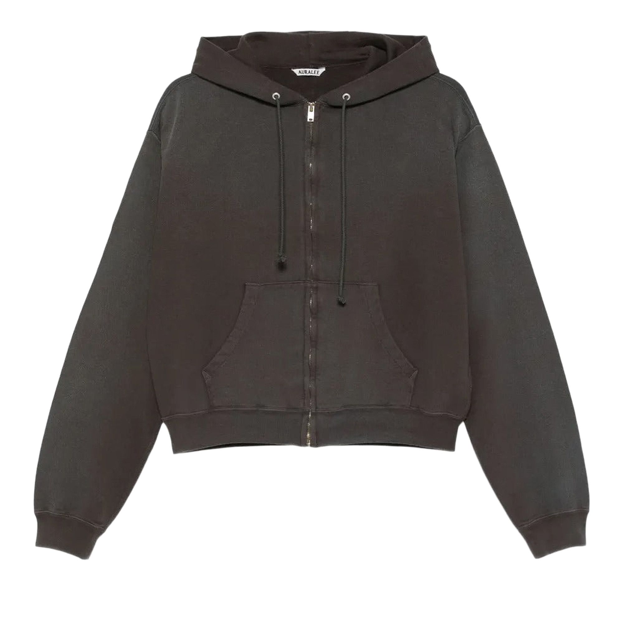 Buy Auralee Product Dyed Pima Light Sweat Zip Parka Hoodie 'Ink