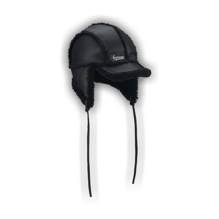 Buy Supreme Shearling Lined Earflap Cap 'Black' - FW25H77 BLACK | GOAT